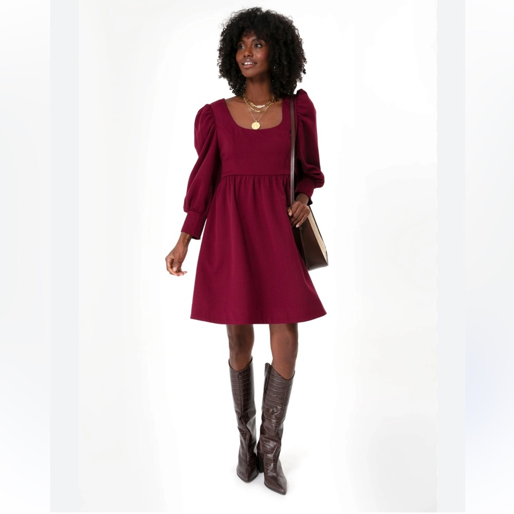 Tuckernuck Burgundy Midi Dress